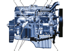 Layout of YMZ 651 nodes 3 - Engine YaMZ-651